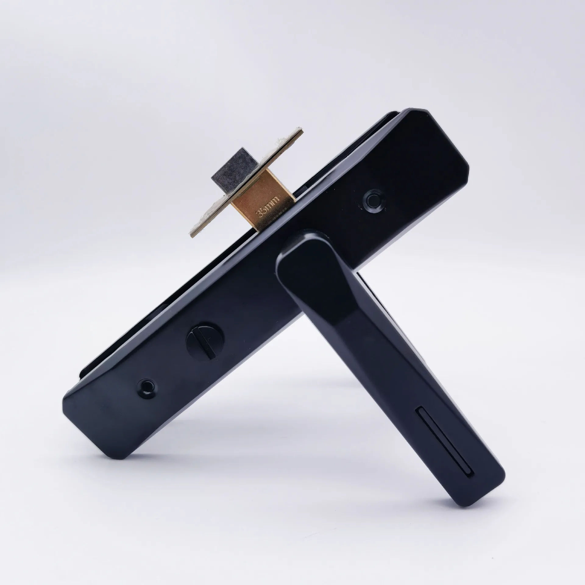 

Black Toilet Door Handle Lock New Simple Bathroom Lock Plastic Handle Simple Accessories Door Handle Door Lock