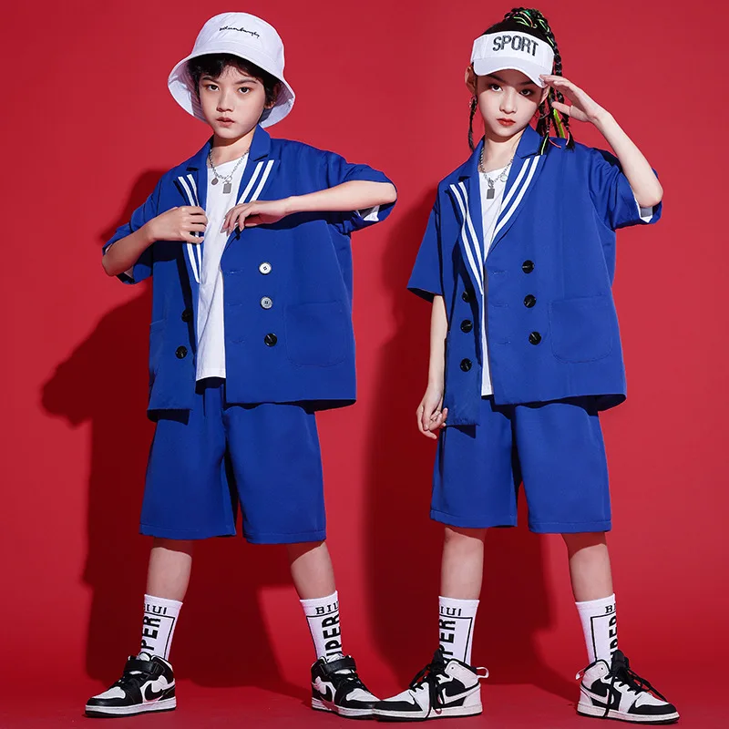 

Костюм женский летний двубортный в стиле хип-хоп с шортами