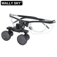 2 5x binocular dental loupes glasses magnifier with inner transparent frame angle adjustable interpupillary distance adjustable
