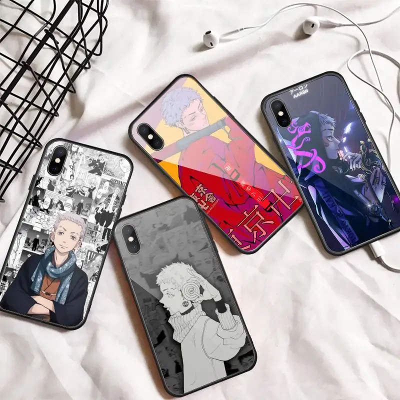 

Mitsuya Takashi Tokyo Revengers Phone Case Tempered glass For iphone 6 7 8 plus X XS XR 11 12 13 PRO MAX mini