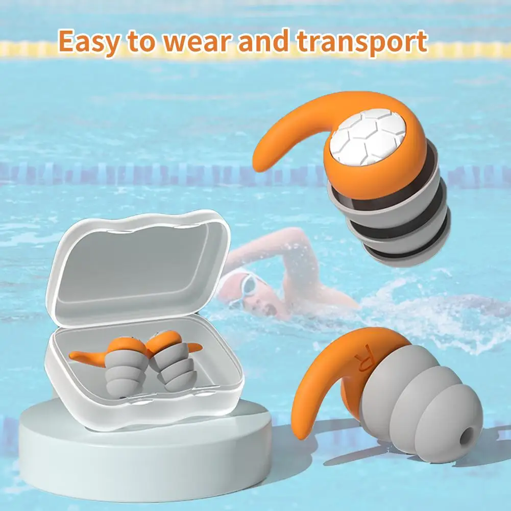 

Swimming Earplugs Water-proof Reusable Silicone Comfortable Ear Plugs For Showers Sleeping Surfing Other Water Sports Wholesale