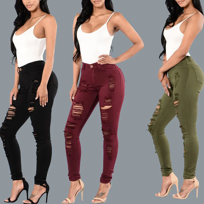

Рваные джинсы с вырезами на коленях, уличные повседневные свободные джинсовые брюки, женские модные пикантные джинсовые брюки с высокой талией для женщин, весна 2023