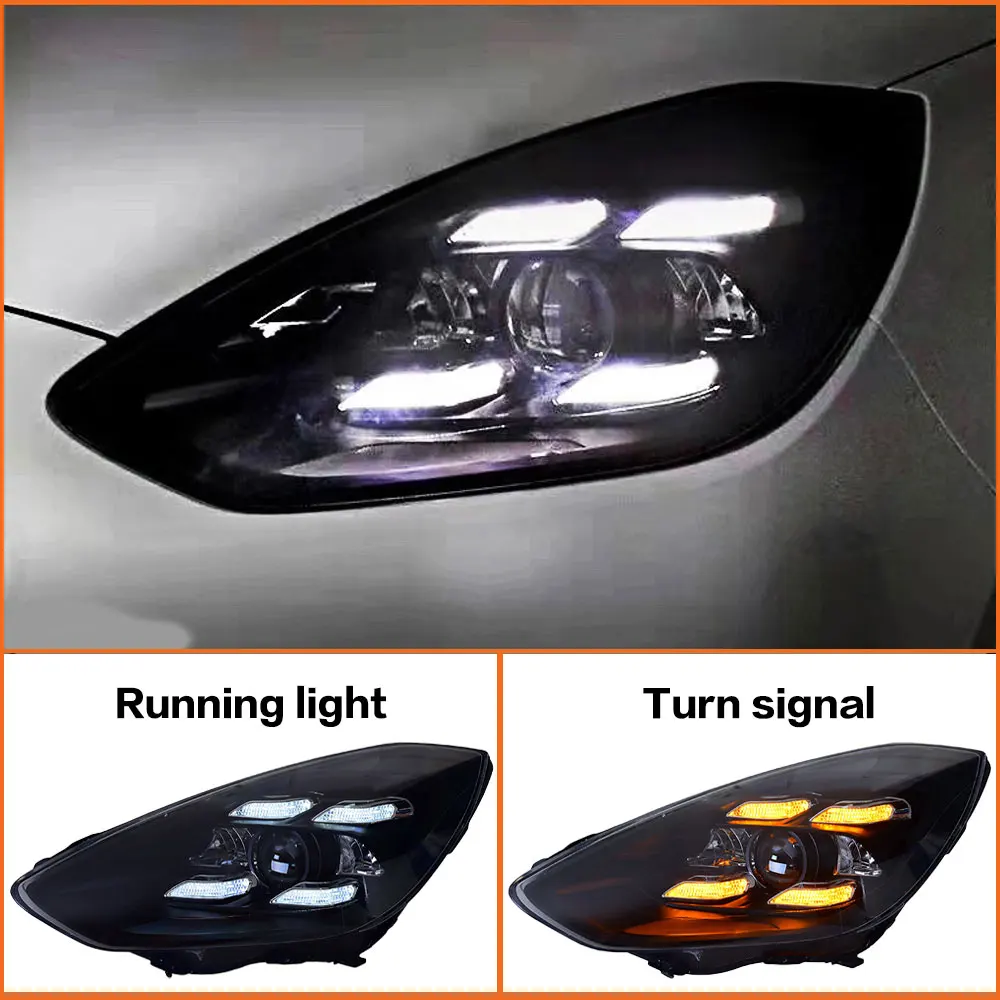 

Headlights for Ford Escort 2015-2018 LED DRL Head Lamp Running Turn Signal Led Projector Lens Accessories Led Work Light