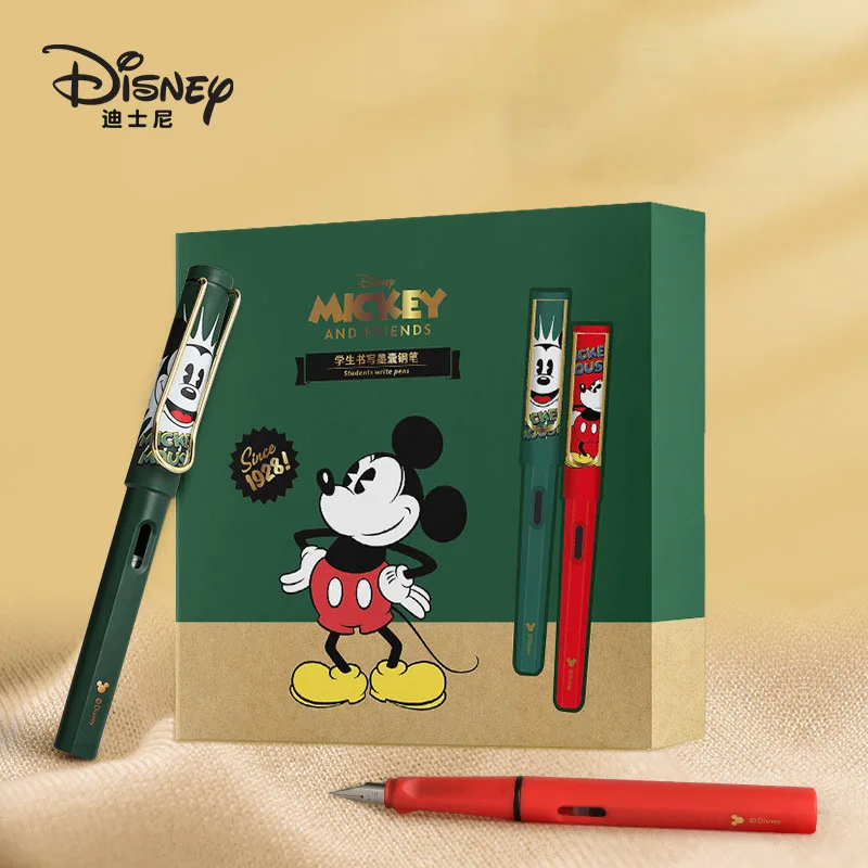 

Disney Ink Pens Anime Frozen Mickey Luxury Fountain Pen Set Cartoon Replaceable Ink Bag Children's Calligraphy Pen