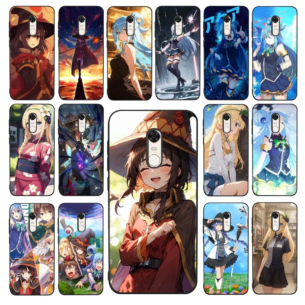 Hot K-KonoSuba Comics Phone Case For Redmi 5 6 7 8 9 10 Plus Pro A GO K20 K30 K40 F3 Fundas