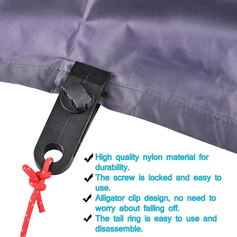 5/10Pcs DIY Tarp Clamp Awning Tent Canopy Clip Snap Canvas Anchor Gripper Caravan Jaw Grip Trap Tighten Woodworking Tools | Спорт и