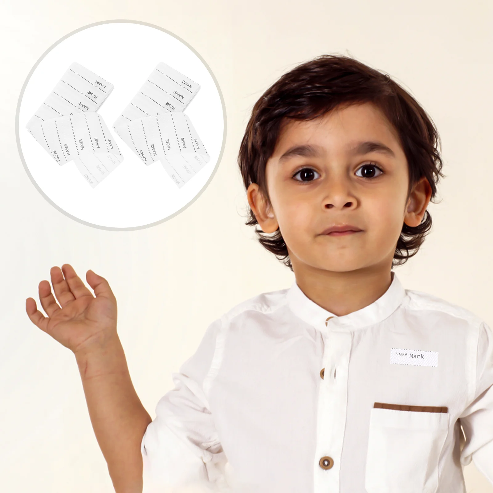 

2 комплекта аксессуаров, именной ремень, детская индивидуальная этикетка, персонализированные бирки для одежды, одежда