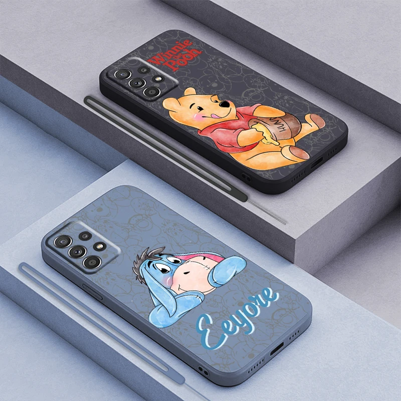 

Anime Winnie the Pooh For Samsung Galaxy A54 A34 A14 A73 A53 A33 A23 A13 A72 A52 A32 A22 Liquid Rope Soft Phone Case Coque Capa