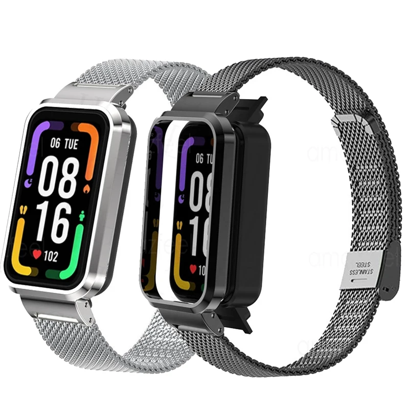 

Металлический ремешок для Redmi Band 2, аксессуары для часов, защитный чехол из нержавеющей стали для браслета redmi Smart band pro, защитный чехол
