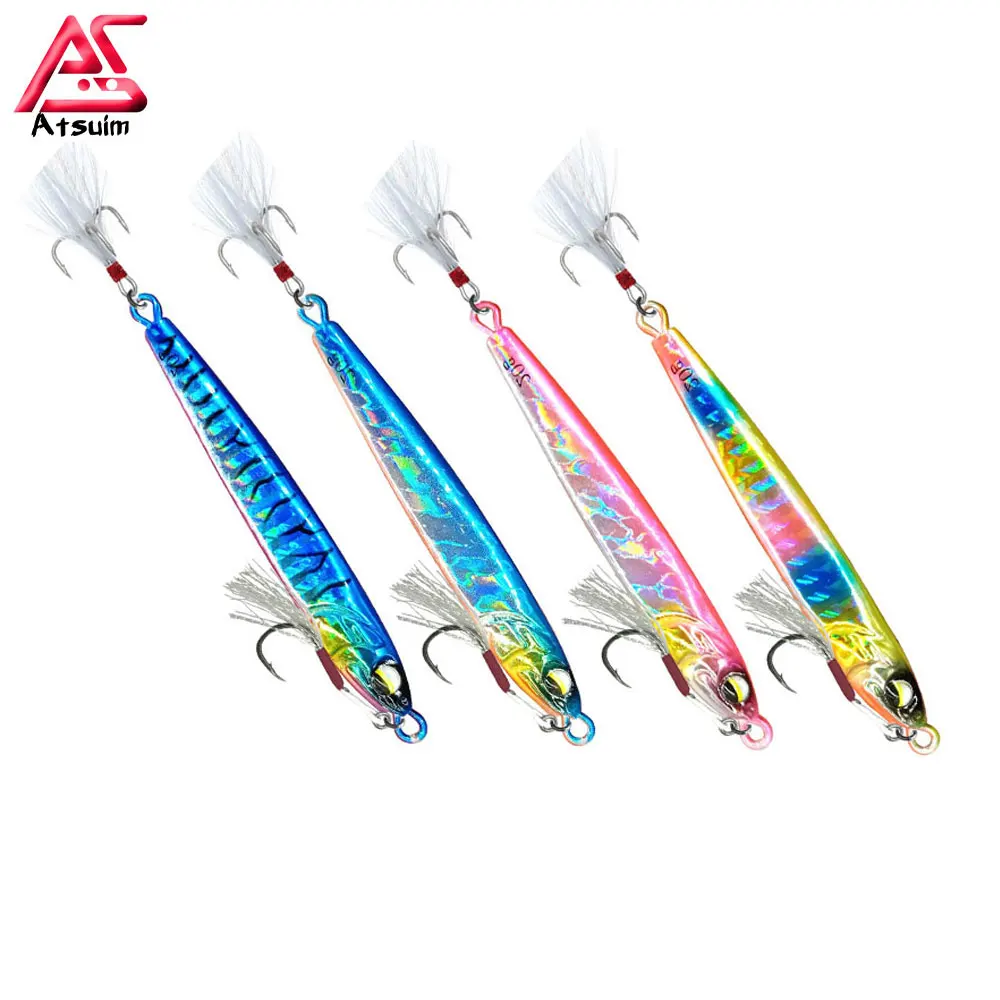 

AS Cast Jig Bait Leurre Shore Spoon 20g30g40g Metal Artificial Bait Lure Fishing Sea Bass Angler Fast Jigging Swimbait Tackle