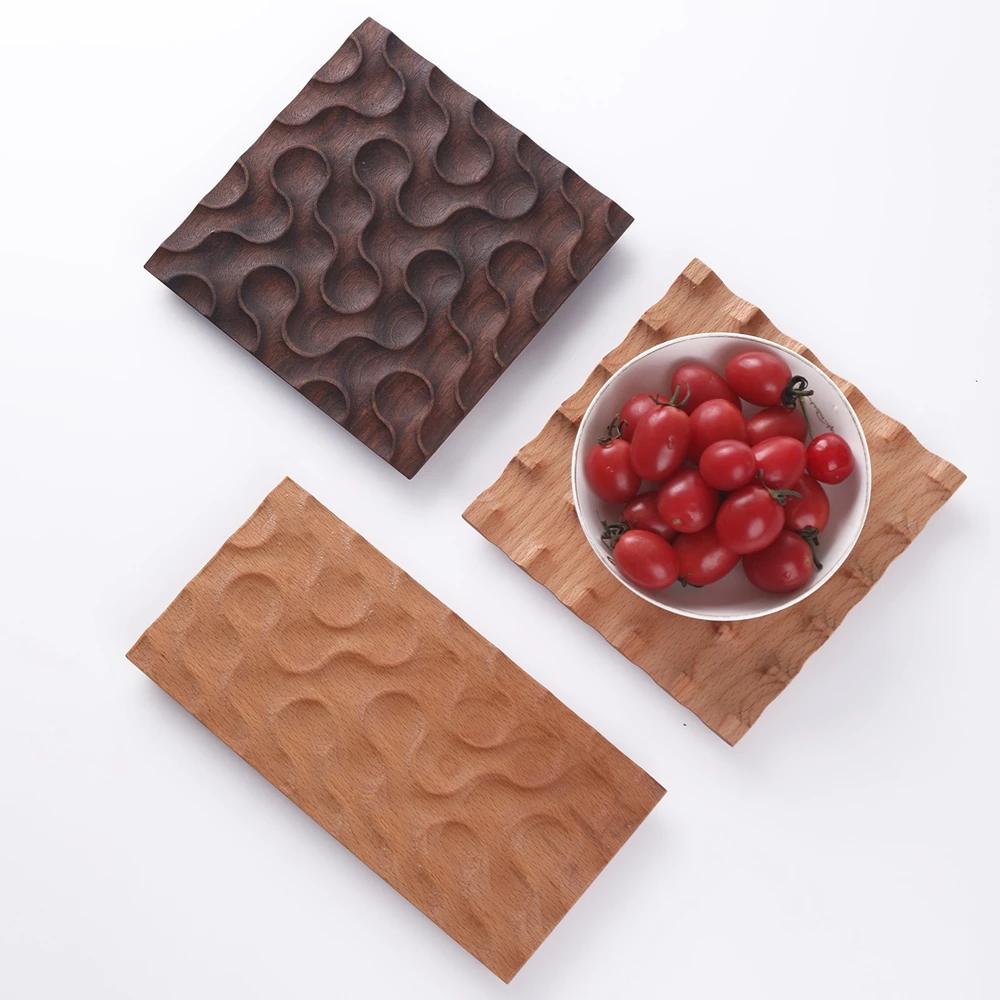 

Home Decorations Tea Plates Wooden Trays Wooden Beverage Coaster Dinner Plates Wooden Coaster for Home Kitchen Table