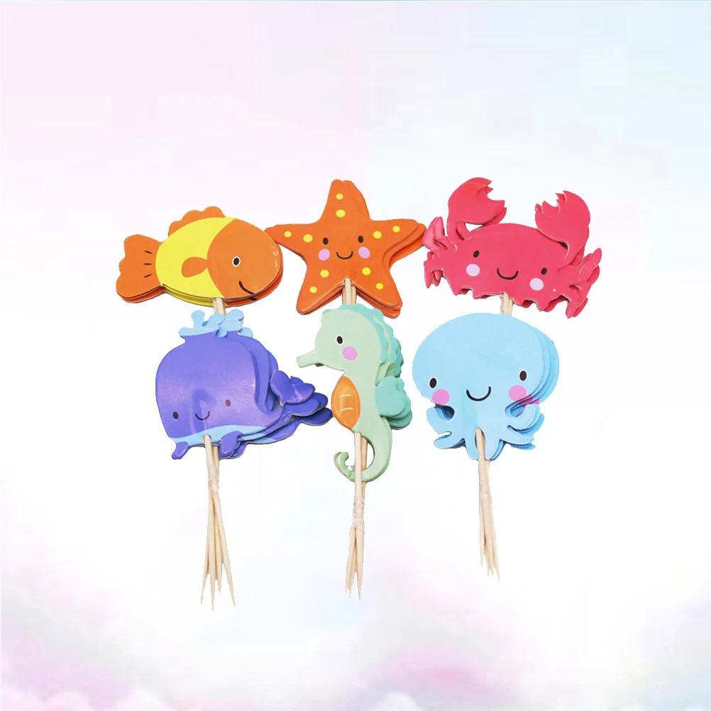 72 шт. украшения для кексов топпер на день рождения палочка принадлежности тортов