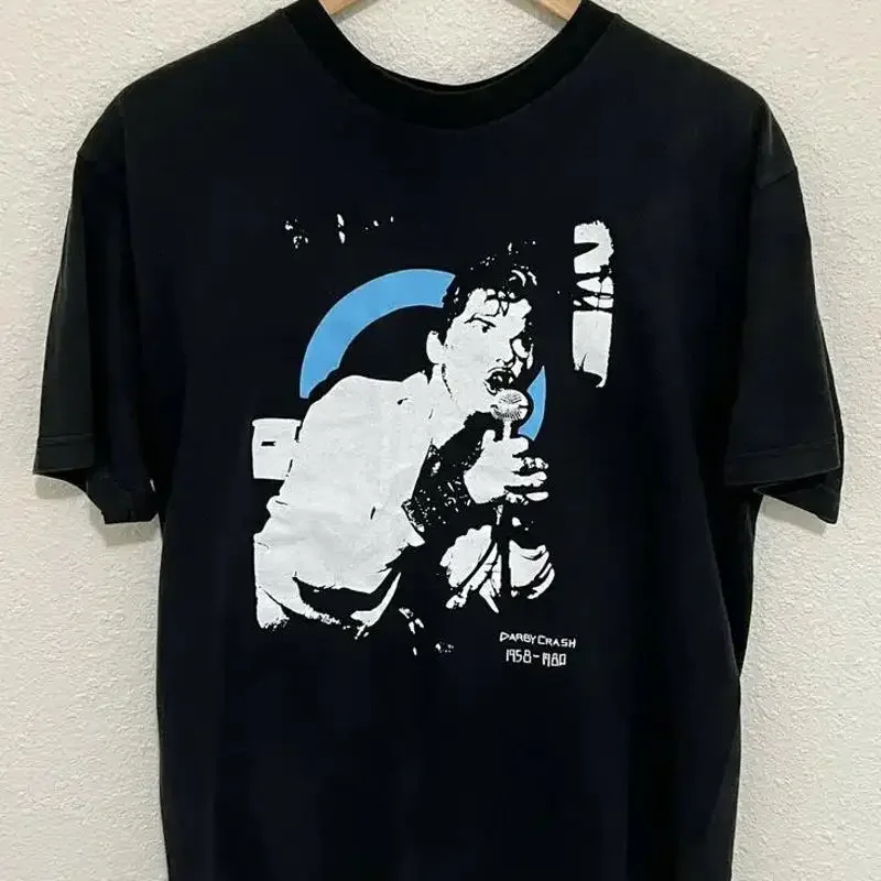 Фото Футболка GERMS Band Darby Crash из плотного хлопка, черная, полноразмерная. №1
