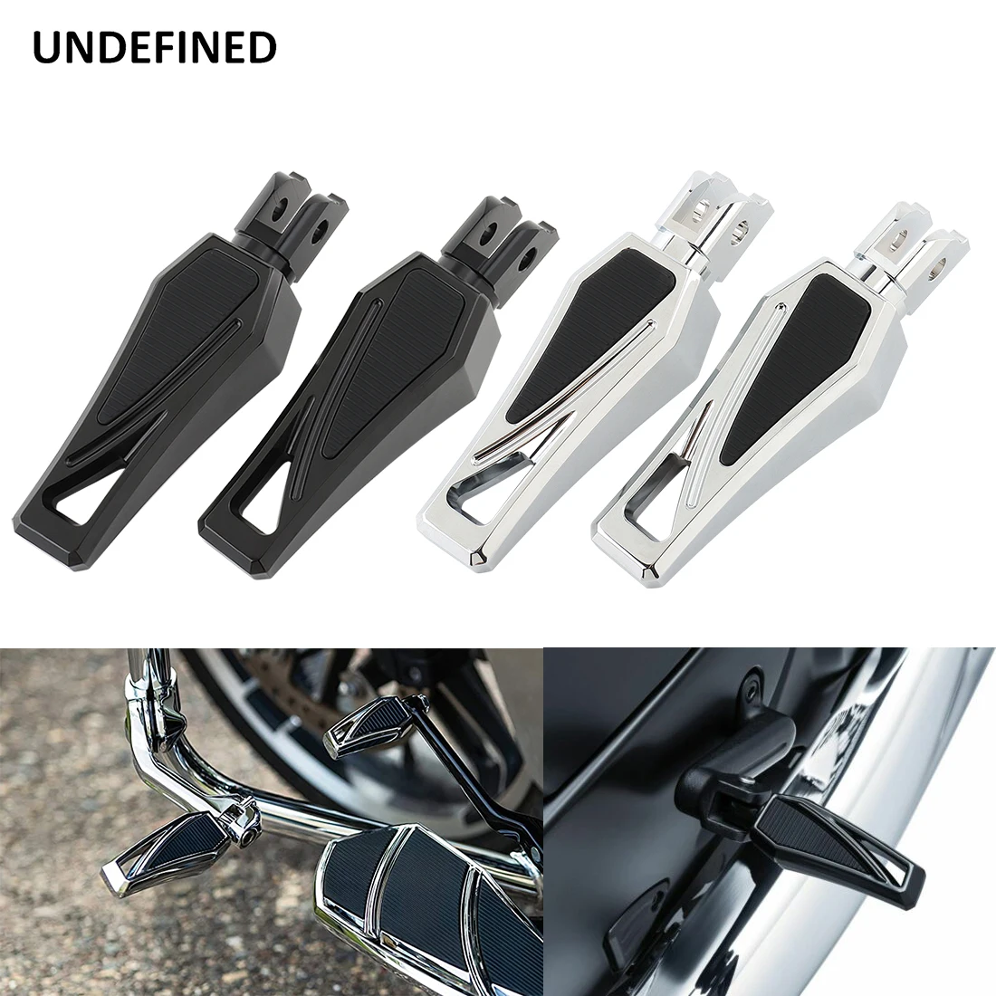 

Phantom Foot Pegs Footrest Front Rear Pedals for Harley Softail 2018-2023 Fat Boy Street Bob Low Rider Breakout Slim Deluxe