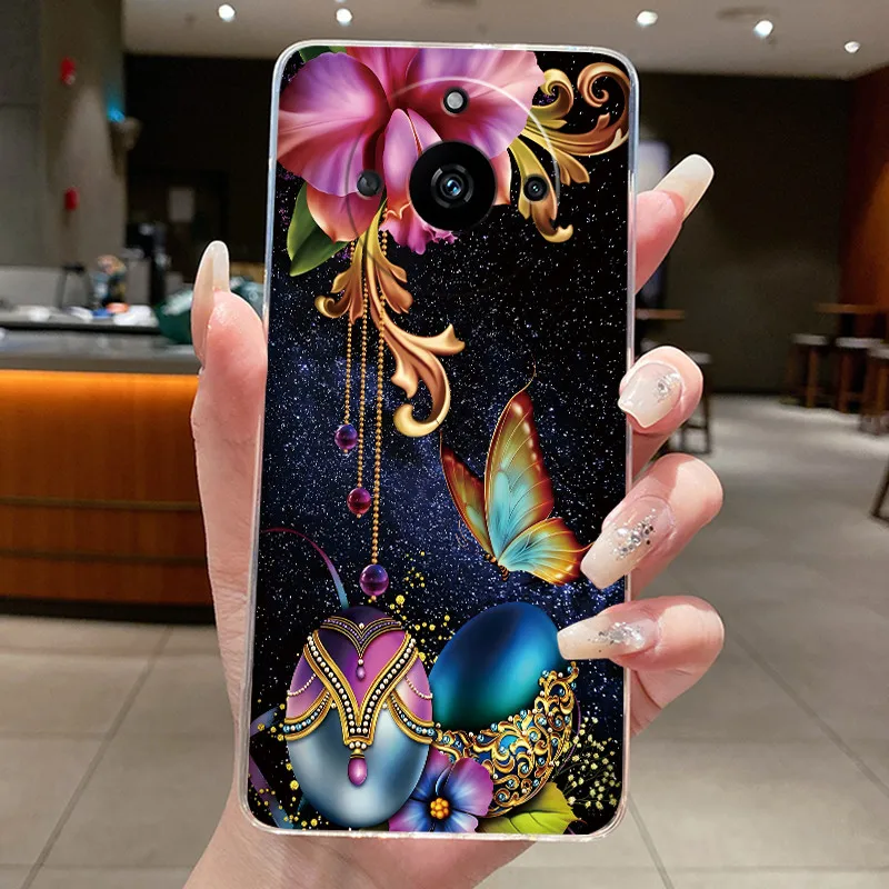 Фото Чехол для телефона Realme 11 Pro+ Plus 5G RMX3740 RMX3741/Realme 11 Pro RMX3771, эстетичный чехол с изображением милого кота, прозрачный мягкий чехол из ТПУ №5
