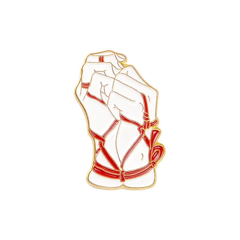

Binding Art Behavior Pins Hand Binding Shirt Backpack Clothing Accessories Alloy Enamel Lapel Pins Brooches Badge