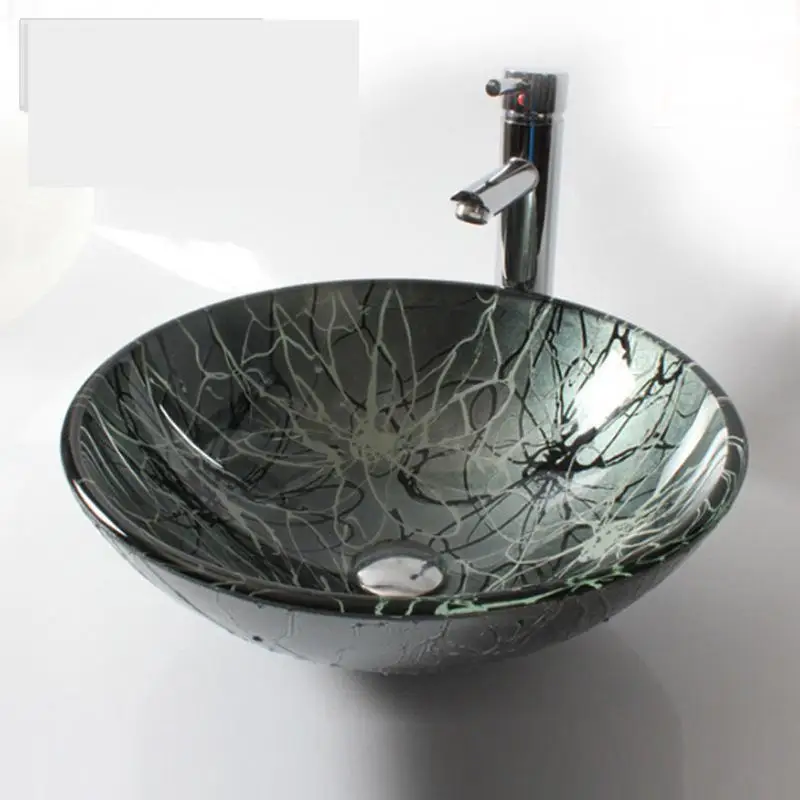 

Стеклянная раковина, чаша для мытья ванной комнаты, столешница, стеклянная раковина с хромированным смесителем