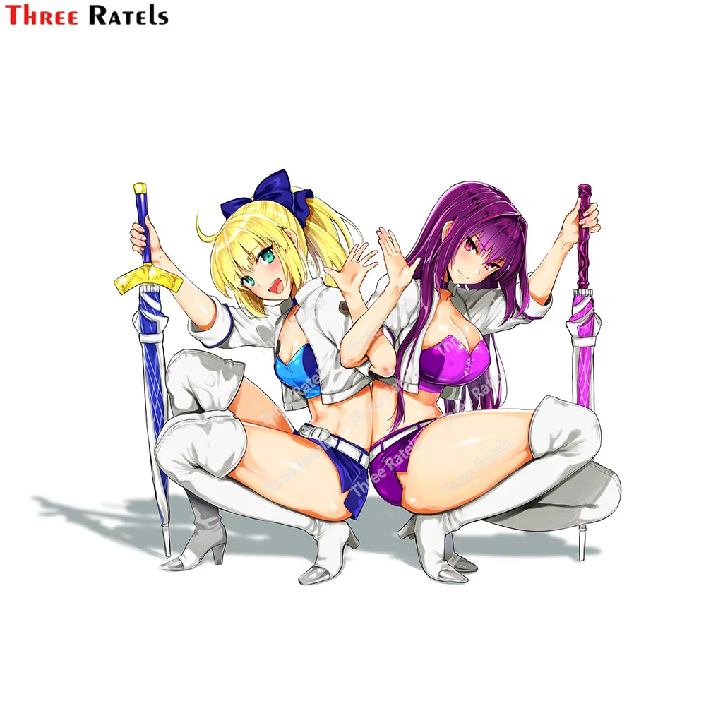

Наклейки Three Ratels E360 Artoria Pendragon Saber And Scathach Fate для Audi A6, наклейки для автомобиля, пленка против царапин