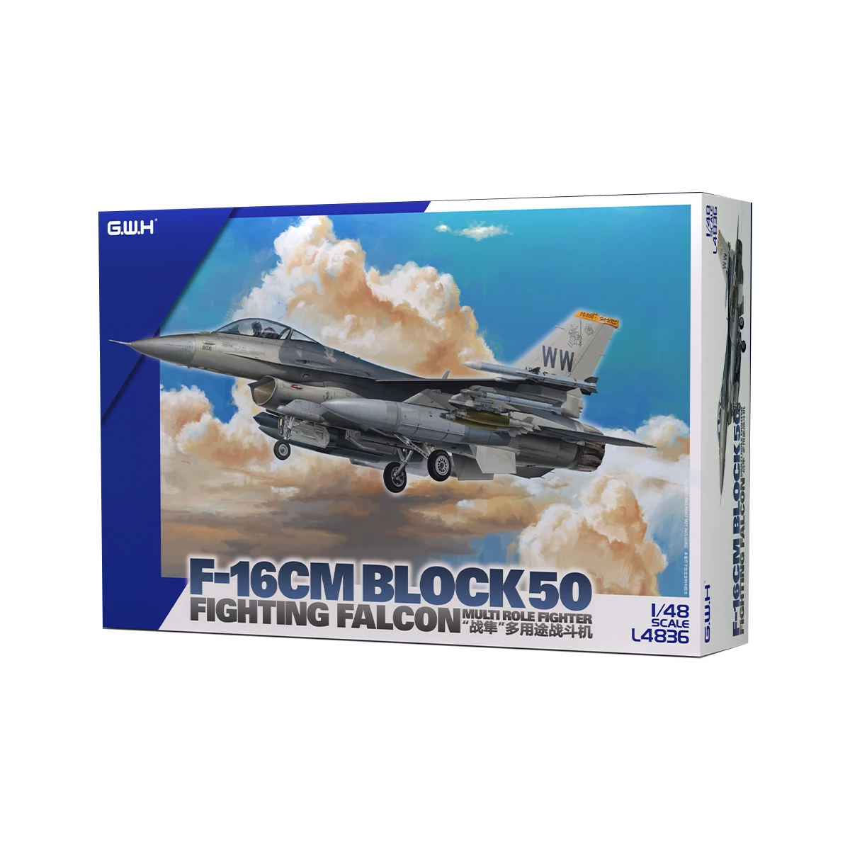 Фото Модель для сборки F-16CM Block 50 Fighting Falcon от Great Wall Hobby L4836, масштаб 1/48 №2