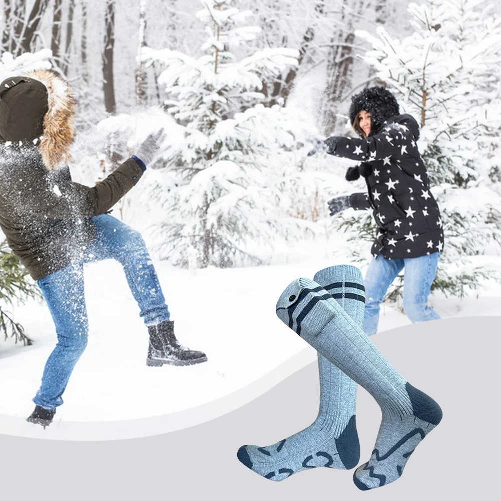 Носки с электрическим подогревом зимние термоноски моющиеся уличные лыжные