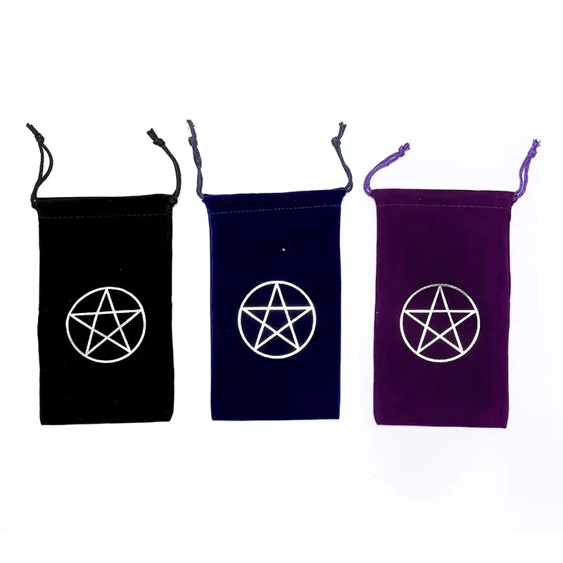

3Colors Home Mini Drawstring Package For Playing Cards Dice Bag Velvet Tarot Card Storage Bag Toy Jewelry Bag