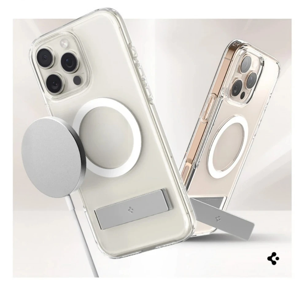 Фото Чехол Spigen Ultra Hybrid S MagFit для iPhone 16 Pro Max, 15, 14, 13, 12 с подставкой, защита от пожелтения, совместимость с MagSafe №2
