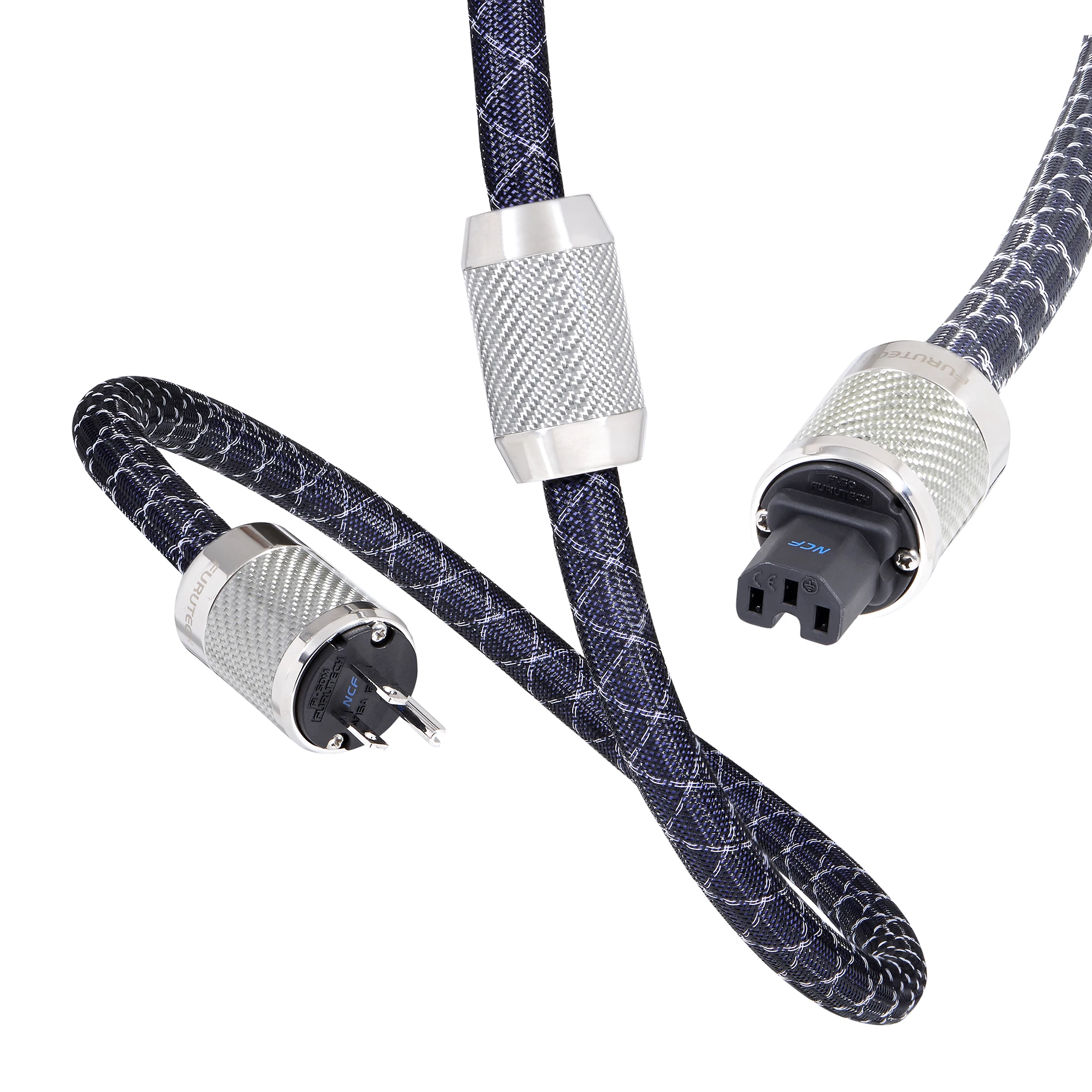 HiFi Schuko Furutech NCF nanoflux AC carbon fiber fever EU power cable FI-E50 plug audio | Электроника