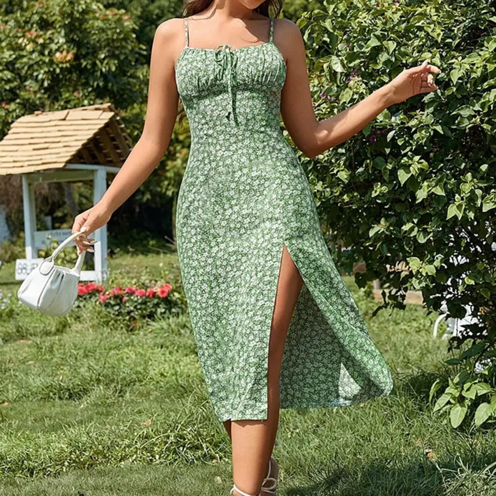 

Sweet String Floral Pattern Lady Dress Clothes Summer Dress Sweet String Floral Pattern Lady Dress Clothes