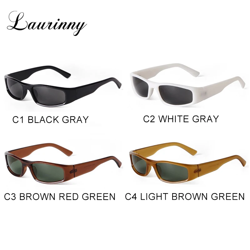 Солнцезащитные очки y2k мужские для спорта брендовые дизайнерские узкие