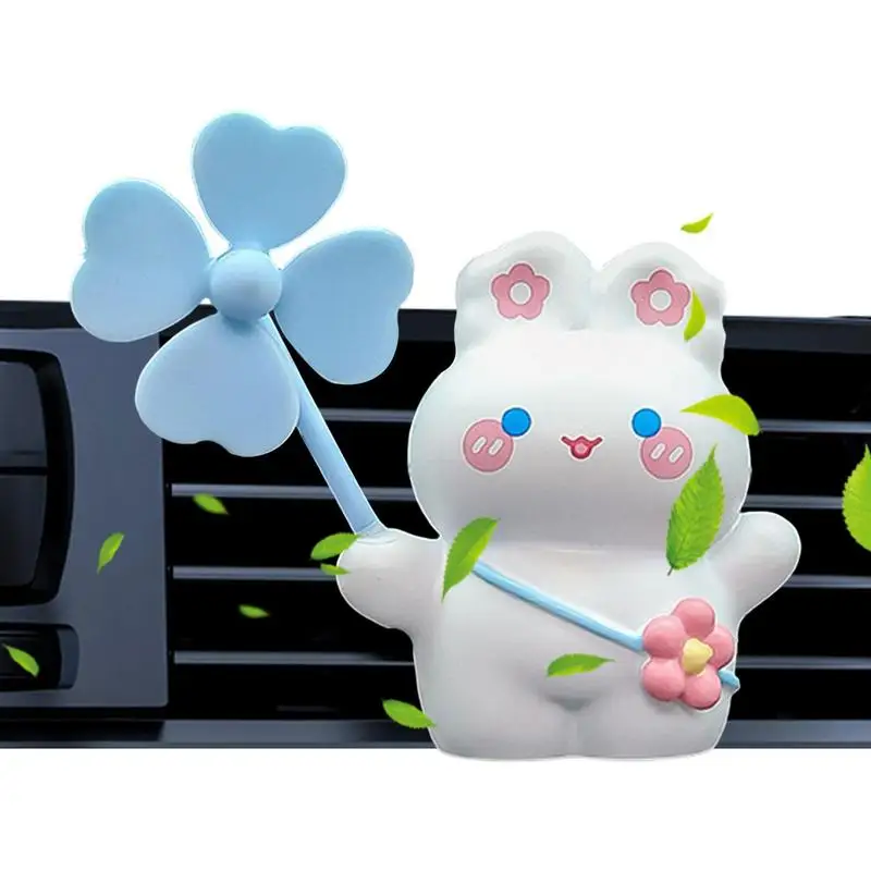

New Style Cartoon Rabbit Car Air Freshener Holding Windmill Perfume Auto Interior Perfume Fragrance Ornament Car Accessories