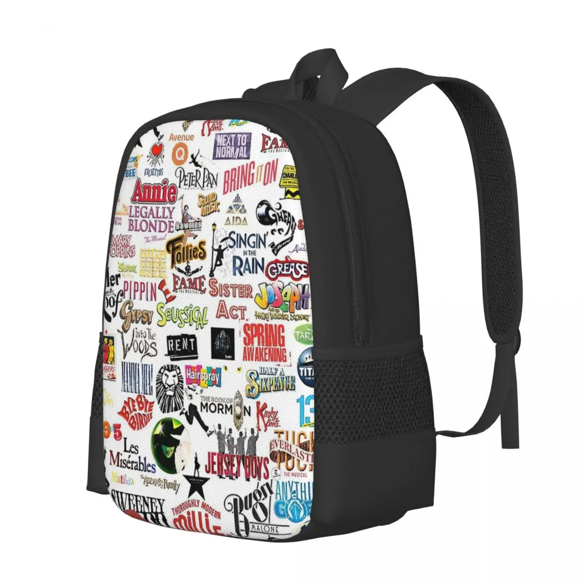 Musical Logos Backpack for Girls Boys Travel RucksackBackpacks for Teenage school bag