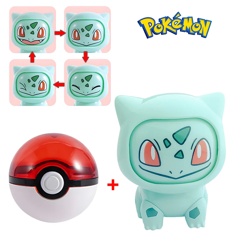 

Original Pokemon Figures With Box Toy Set Pocket Monsters Pokeball Pikachu Mewtwo Face Changing Ball Action Figure Birthday Gift