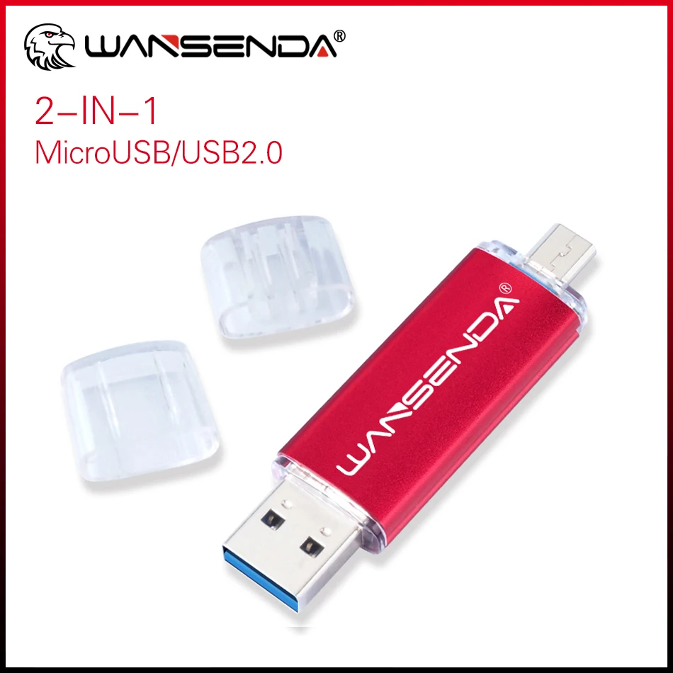 

WANSENDA высокоскоростной USB флеш-накопитель, USB 3,0, OTG, флеш-накопитель, 32 ГБ, 64 ГБ, 128 ГБ, 256 ГБ, флеш-накопитель 2 в 1, карта памяти Micro USB