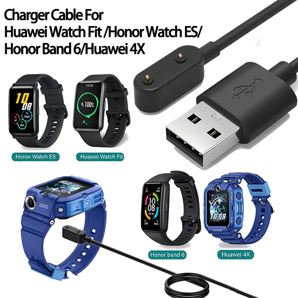 

Зарядный кабель для Huawei Watch Fit, сменный USB-кабель для зарядки, шнур, зажим, аксессуары для Honor Band 6/Huawei 4X, умные часы