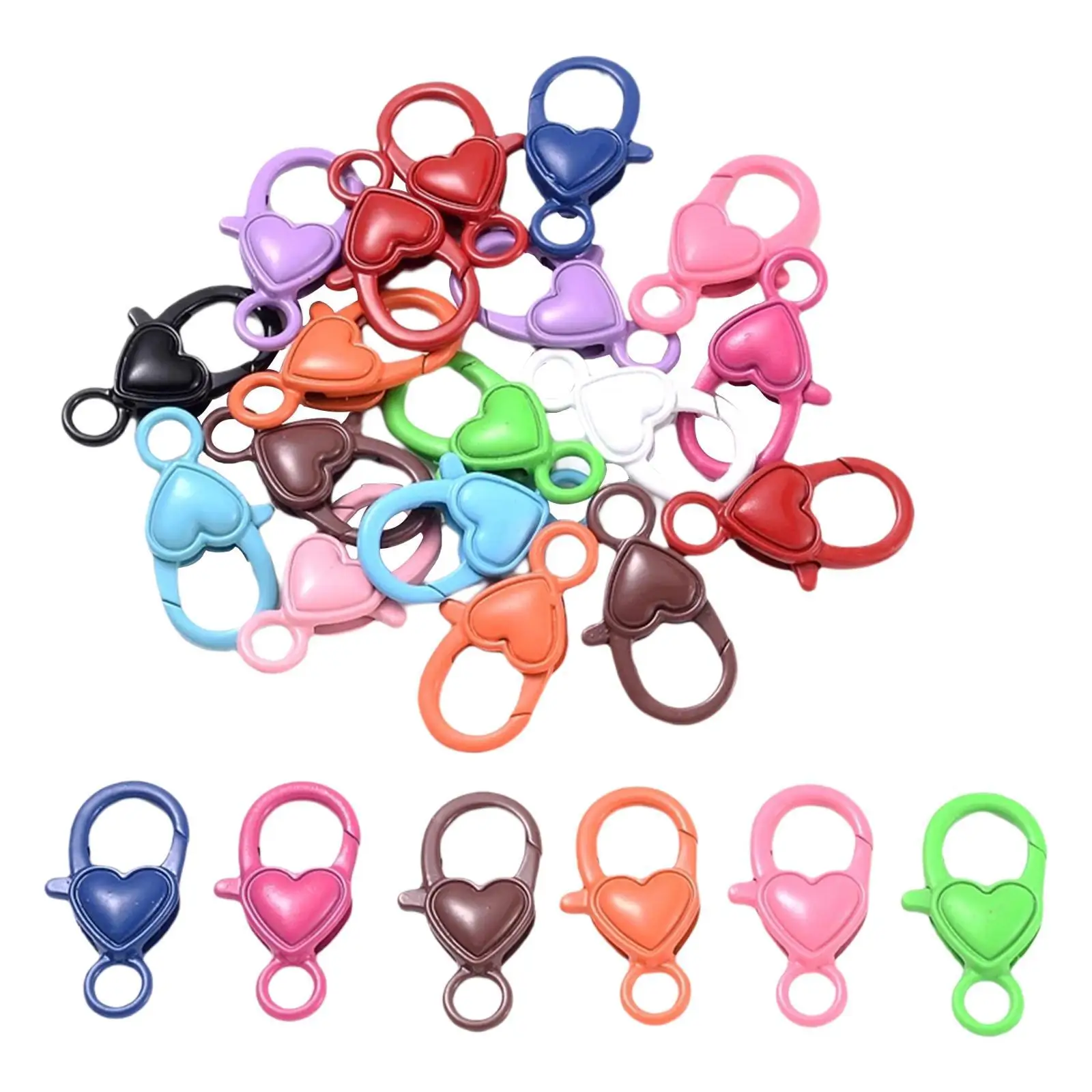 

100Pcs 22mm Plastic Lobster Clasp Key Ring Buckle Sewing Findings Bags Bag
