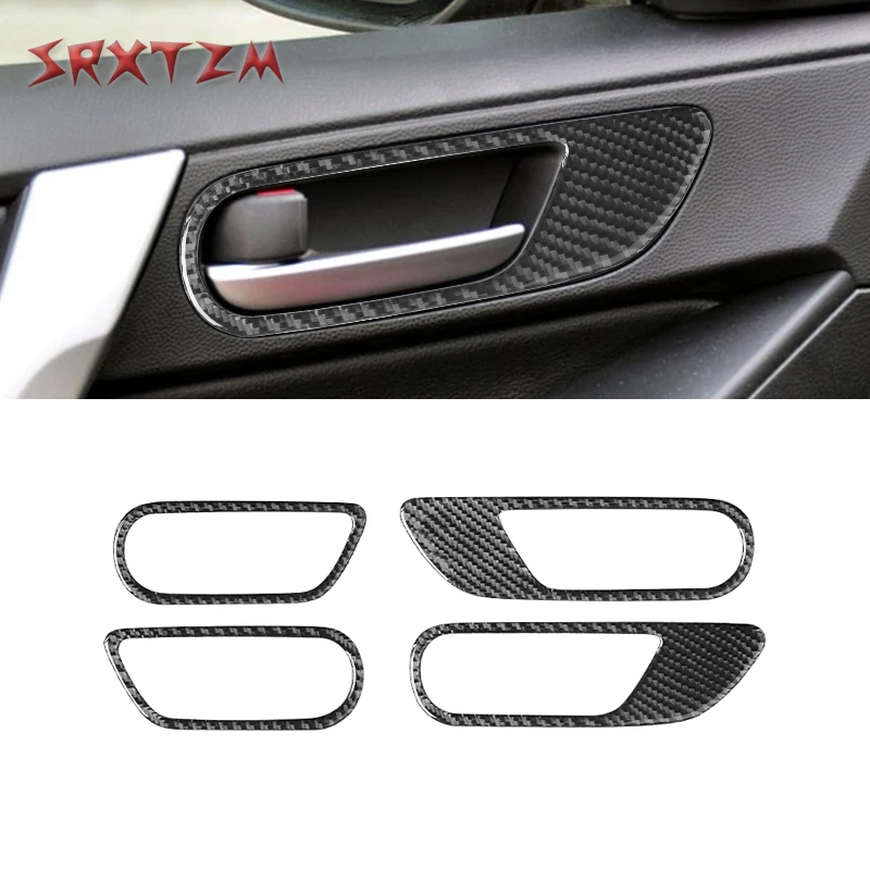 

Carbon Fiber Inner Car Door Pull Doorknob Handle Bowl Frame Molding Cover Trim Accessories For Mazda 3 Axela 2010 - 2013