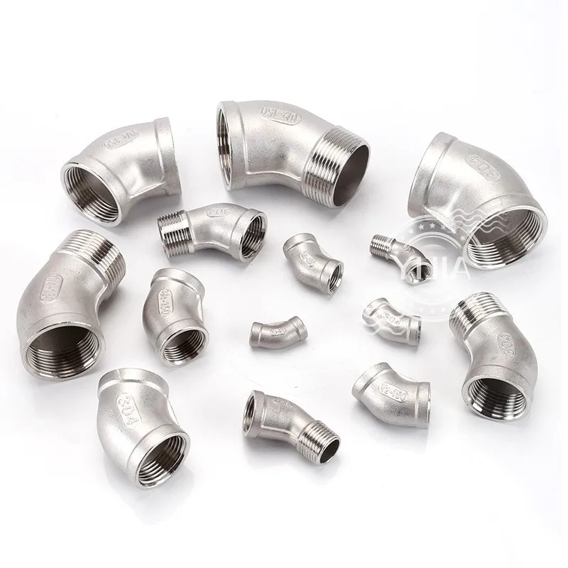 

304 Stainless Steel 45 Degree Elbow 1/8 - 3/4 1" 1.5 "BSP Female To Male Connector Coupler Water Tube Joint for Pipe Fittings