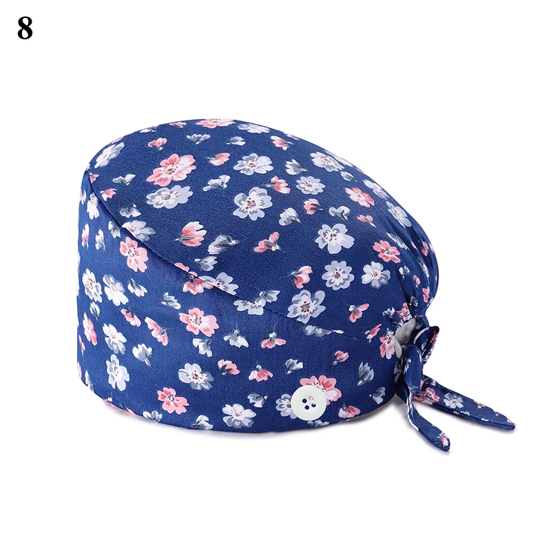 Мягкая шапка с цветочным принтом для медсестер впитывающее пот полотенце головы