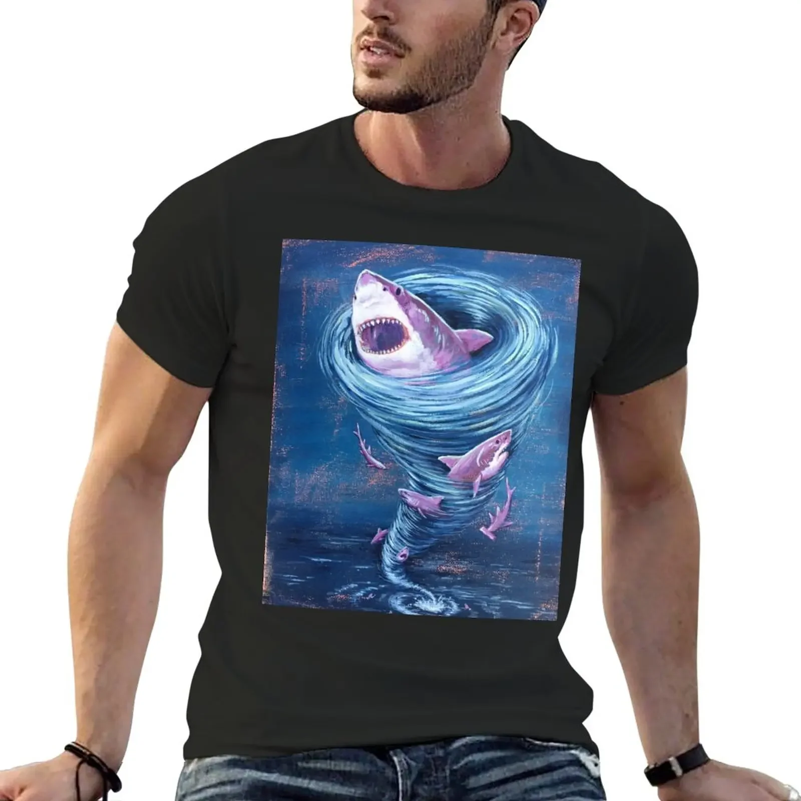 Новая футболка Shark Brug T-Shirt футболки с рисунком для мальчиков аниме толстовка