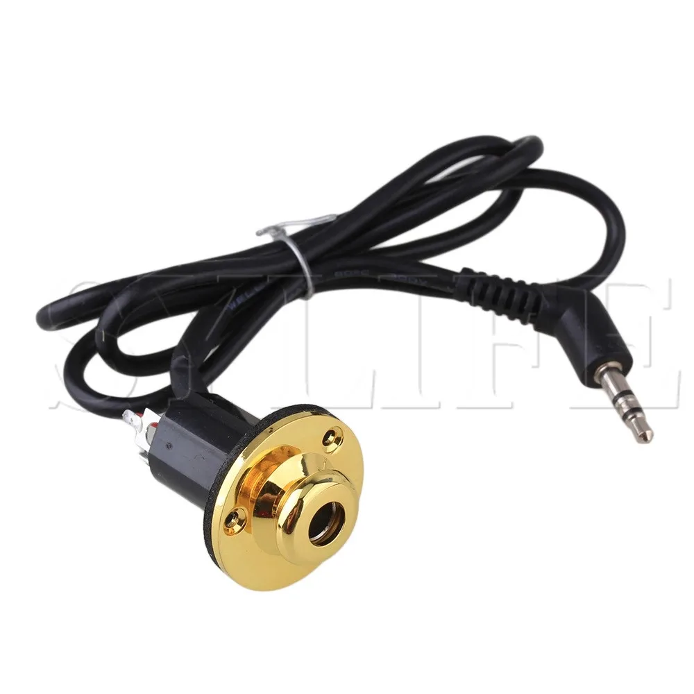 

Золотистый Без припоя Starp Endpin Jack с шнуром для гитары