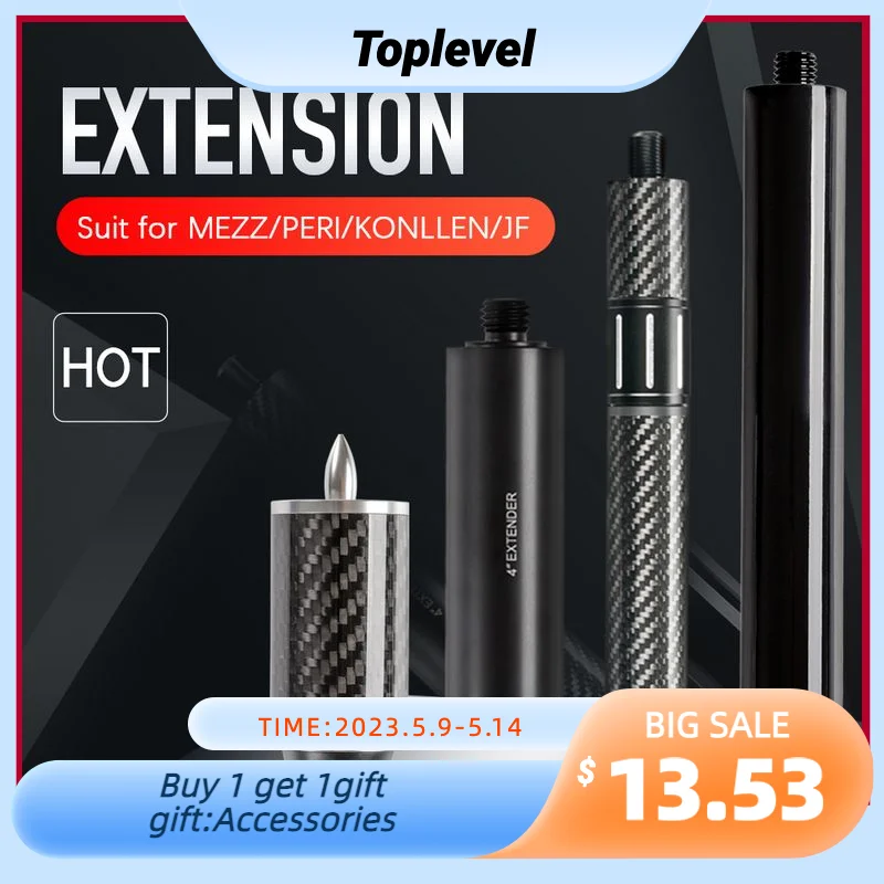 

Billiards Carbon Fiber Extension for Mezz PERI KONLLEN Pool Cue Extendable Stick Durable Billiard Accessories