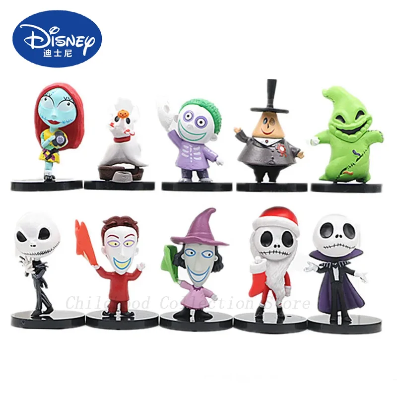 Экшн-фигурки из мультфильма Кошмар перед Рождеством 10 шт.
