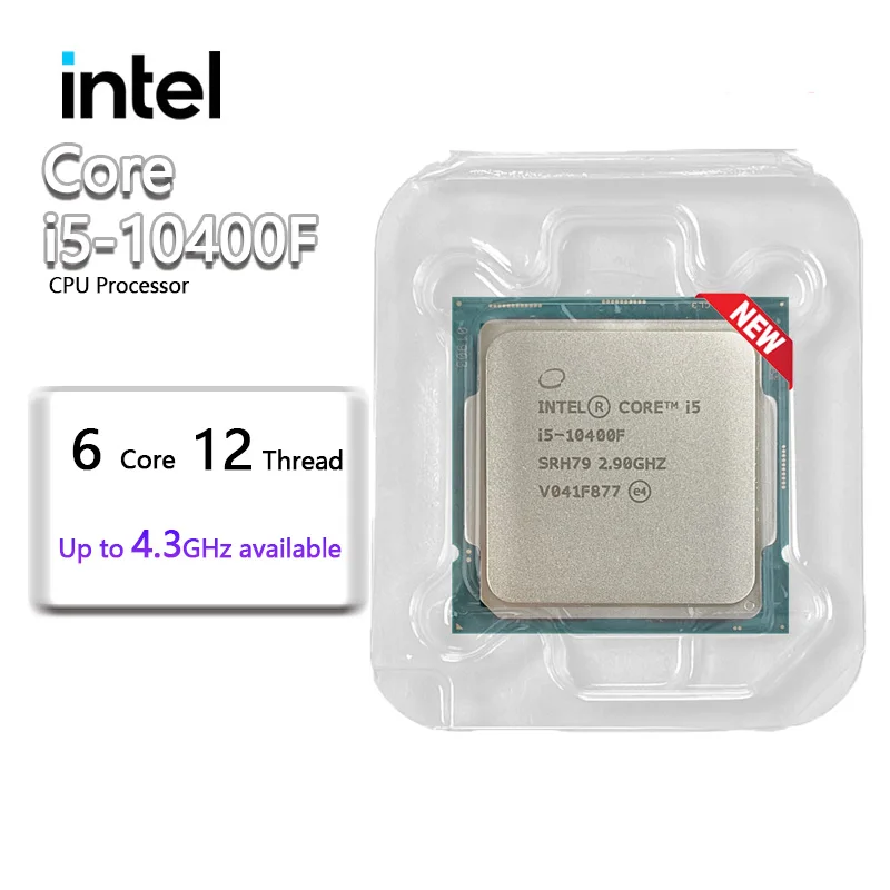 Новый процессор Intel Core i5-10400F i5 10400F 2 9 ГГц шестиядерный двенадцатипоточный 65 Вт LGA1200