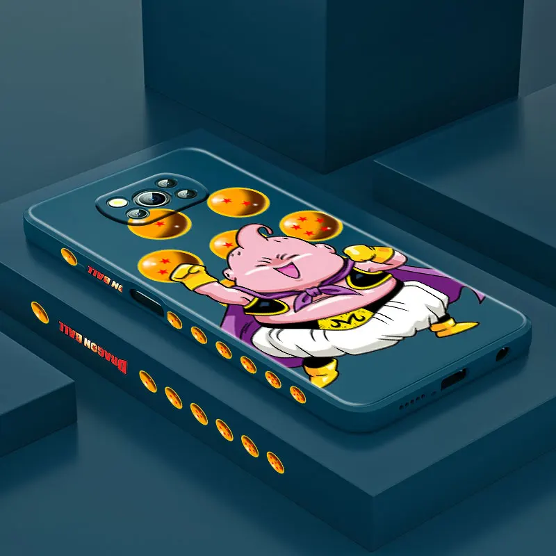

Super Saiyan Dragon Ball For Xiaomi POCO X3 NFC F3 GT M3 M2 Pro C3 X2 Mix4 11 Ultra Silicone Liquid Left Phone Case Coque Capa