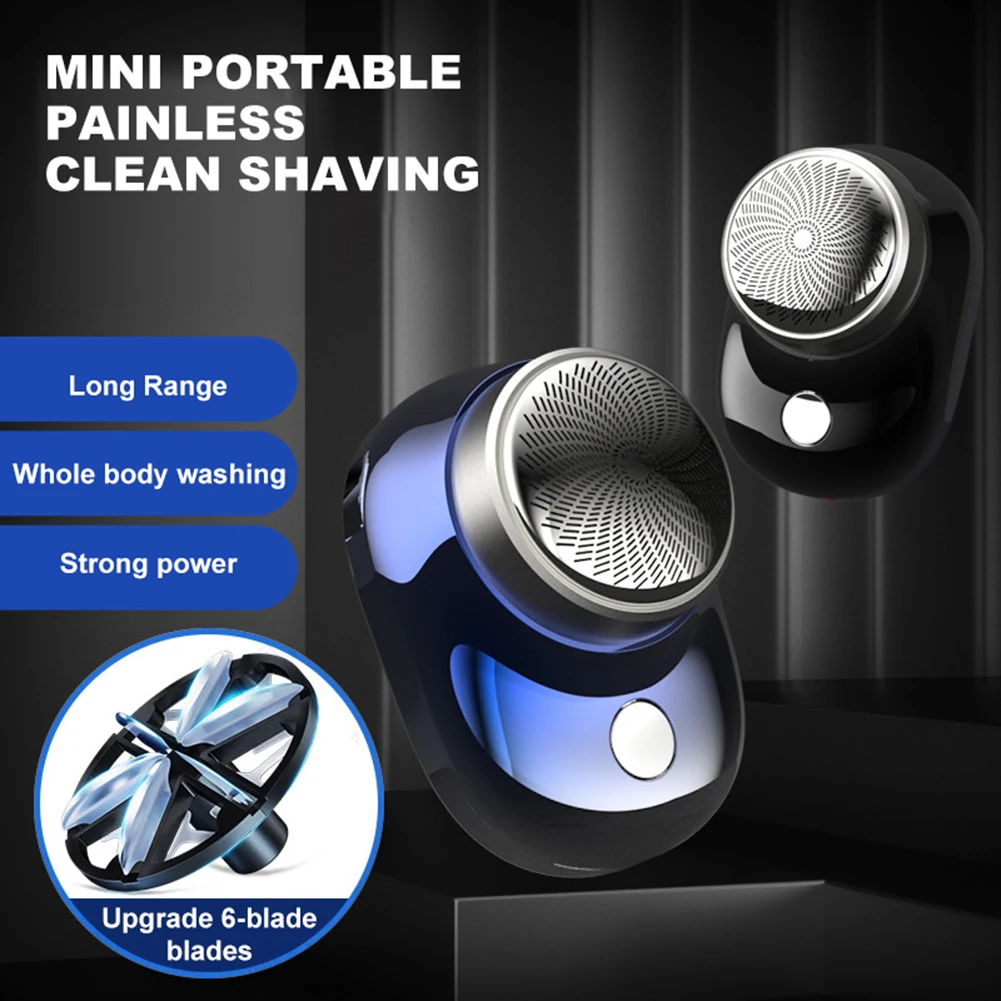 

Electric Mini Shaver Portable Cordless For Men Pocket Size Washable USB Rechargeable Trimmer Face Beard Razor Travel Car Home