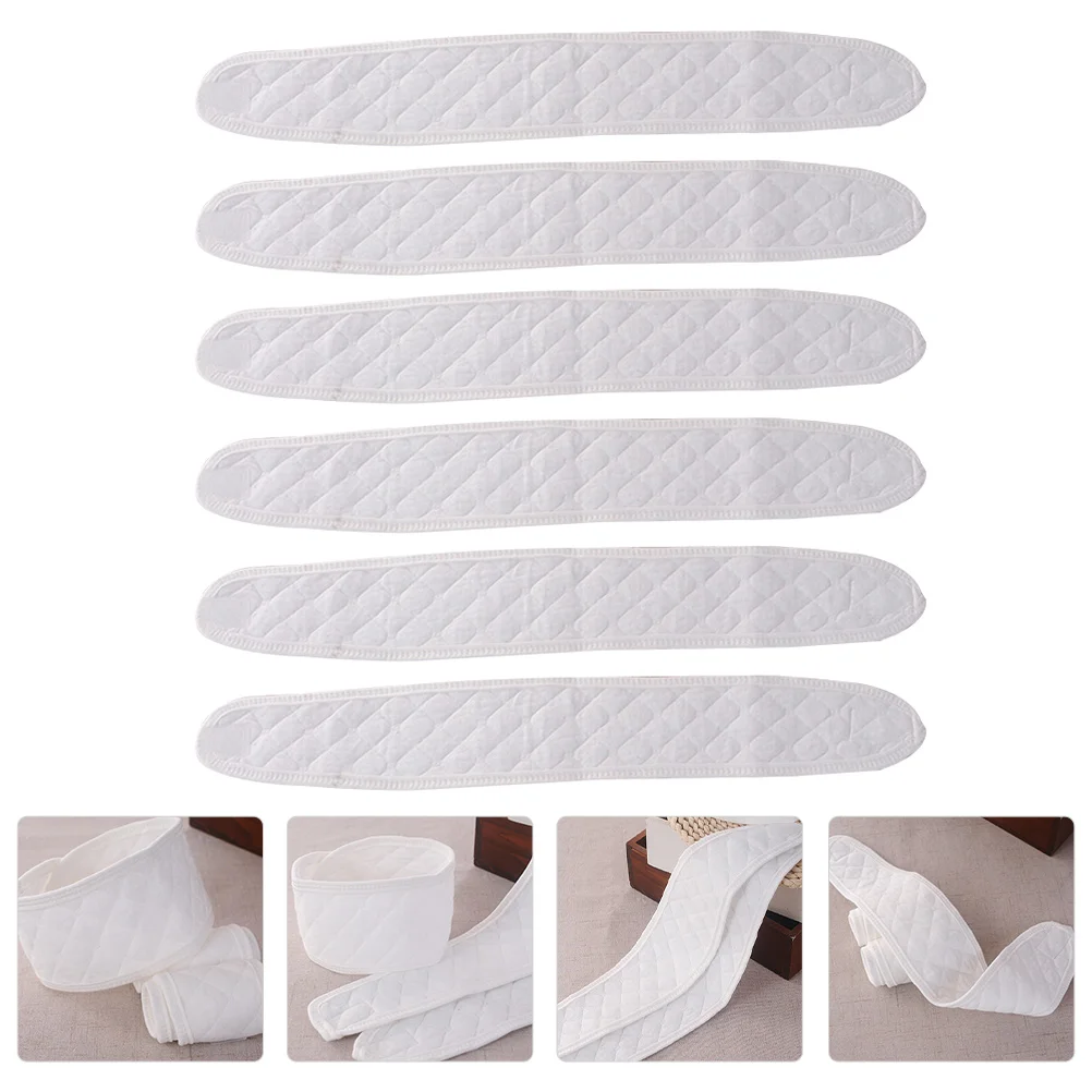 

Cotton Belly Band 6pcs Natural Cotton Newborn Essentials Umbilical Cord Navel Belt Color Abdomen for Infant White