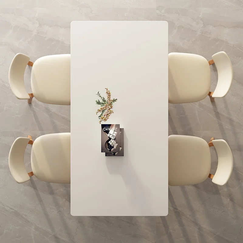 Европейский дизайнерский обеденный стол белый многофункциональный современный