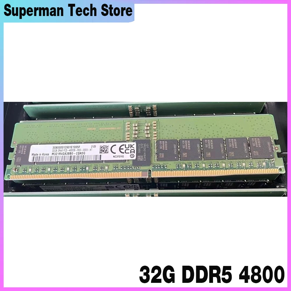 1 шт. 32 ГБ 2RX8 PC5-4800B RECC для Samsung M321R4GA3BB0-CQK Серверная память DDR5 4800