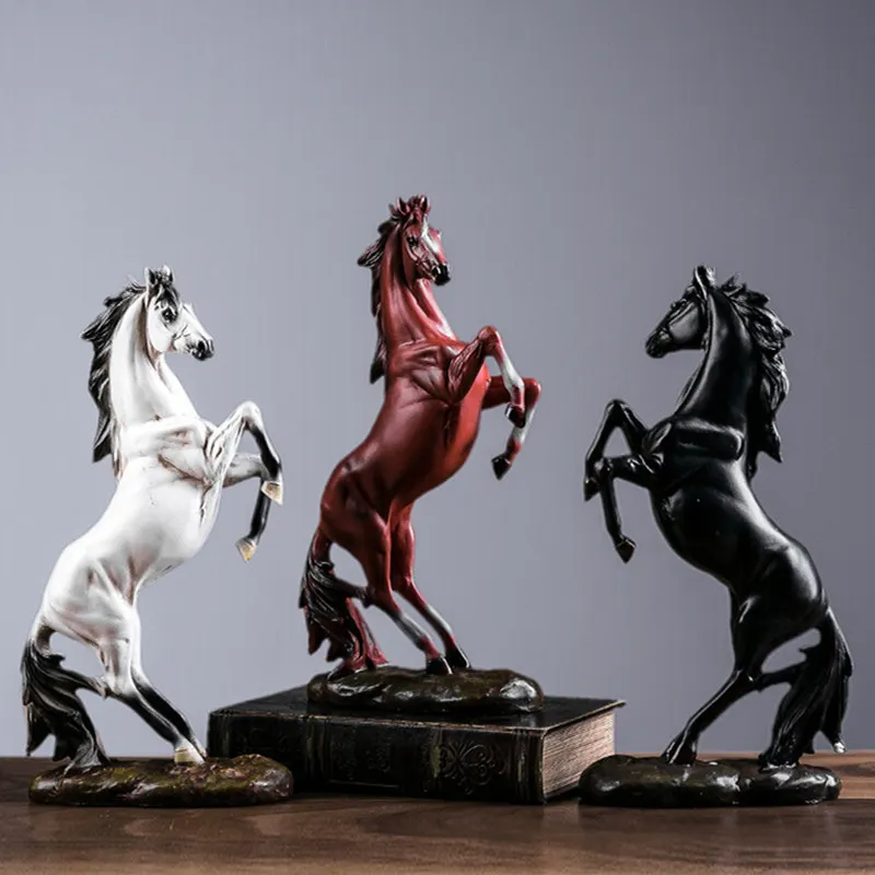 

Скульптура «Белая лошадь», домашний декор, большие статуэтки из смолы, статуэтка с животными, декоративное украшение для интерьера офиса, стола, гостиной