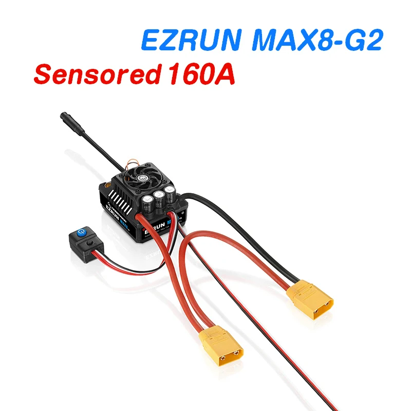 

HobbyWing EzRun MAX8 G2 Sensored Brushless Waterproof Power ESC 160A ESC For 1/8 Truck Bigfoot Car RC Car Parts